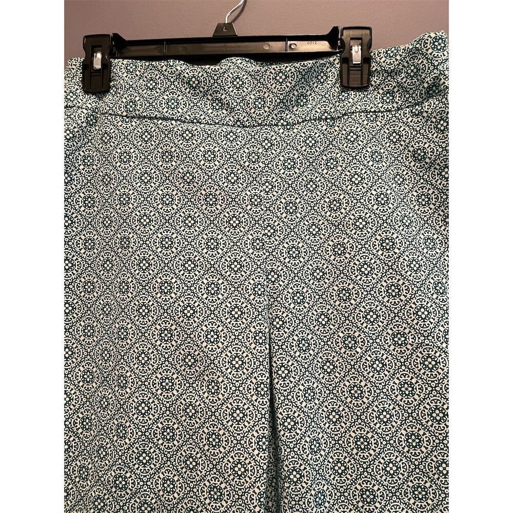 Chico's Women's Size 10 Green Geometric Dress Pants - Picture 2 of 9